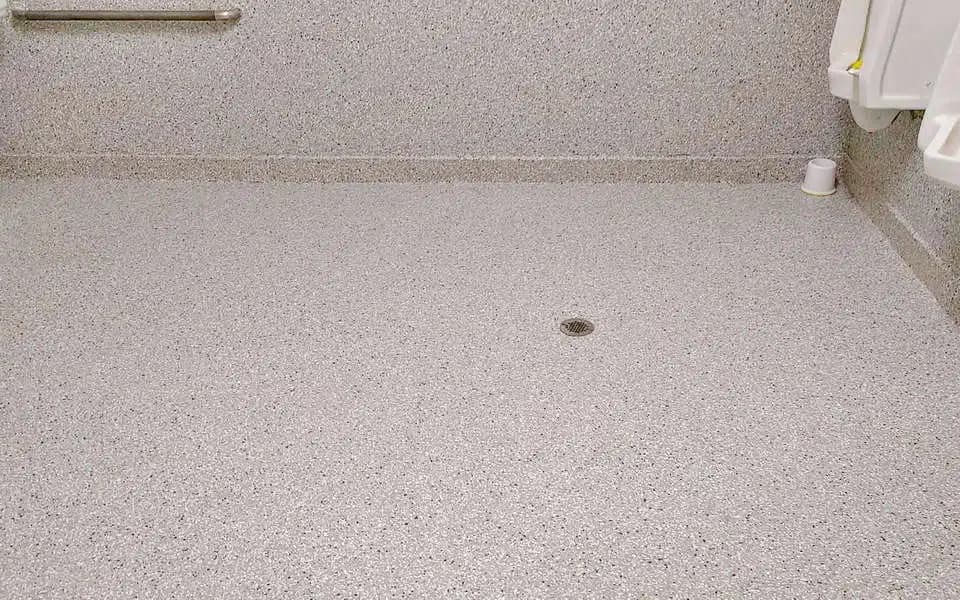 commercial bathrooms epoxy flooring aic