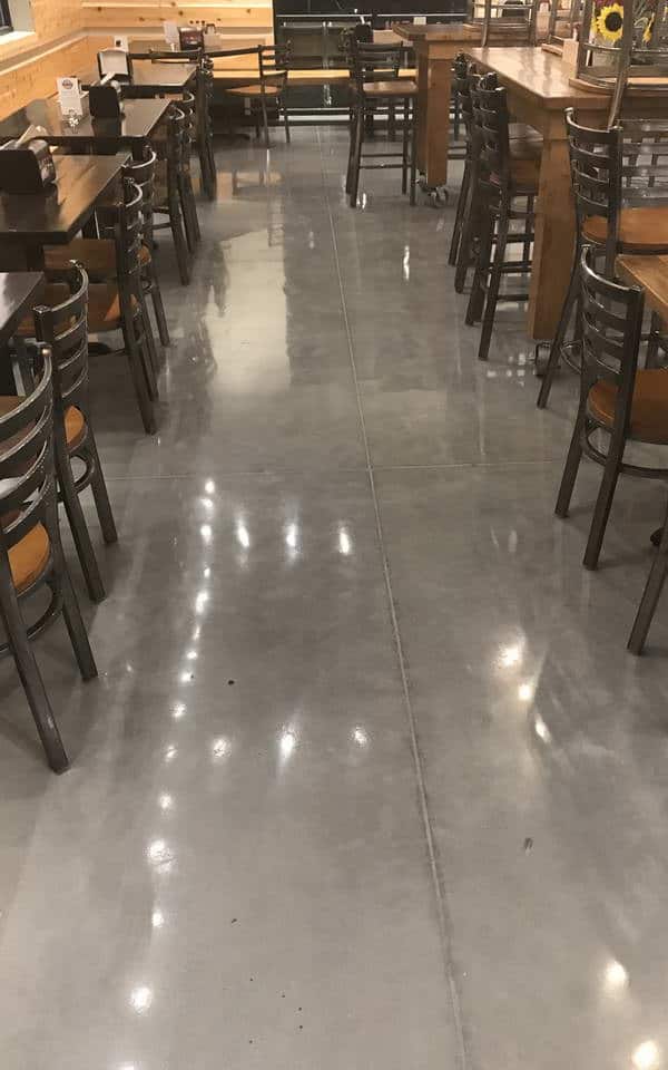 polished concrete commercial restaurant advance industrial coatings